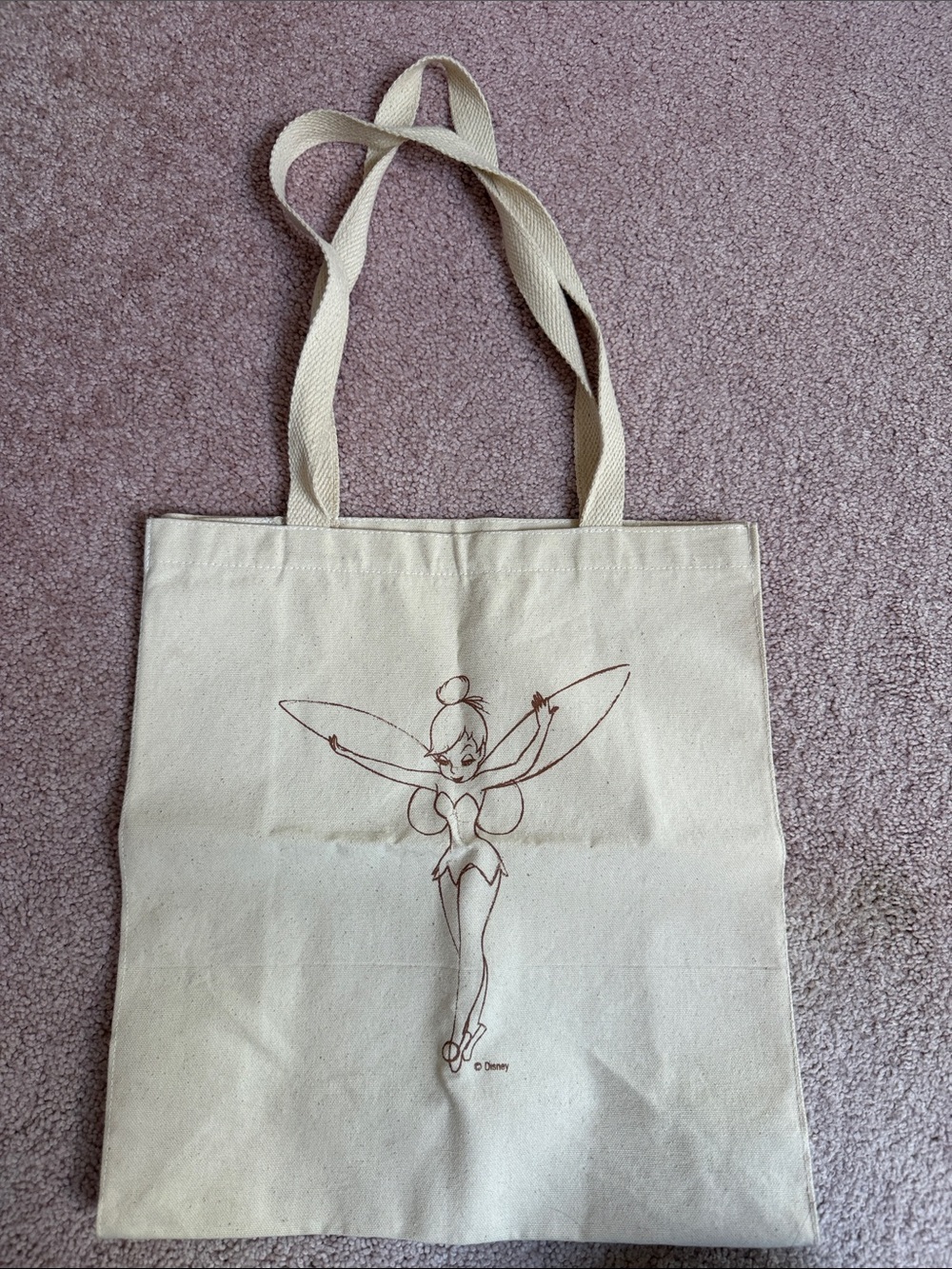 Disney Cream Canvas Tinker Bell Tote